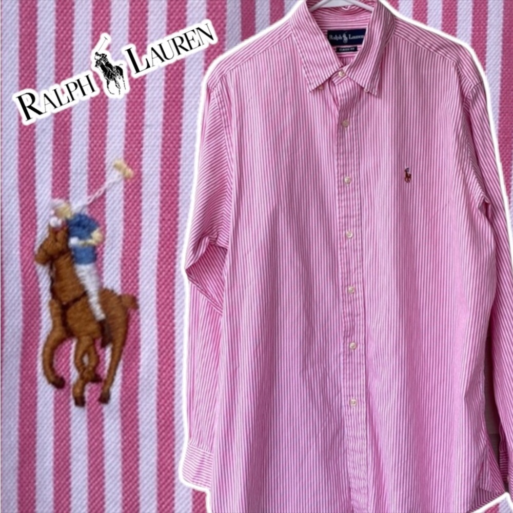 Ralph Lauren Men’s Button Up Shirt Size 16 1/2 34/35 in Excellent Condition - Picture 2 of 15